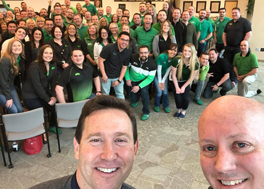 Picture of Jon Gordon with ICCU Team members.