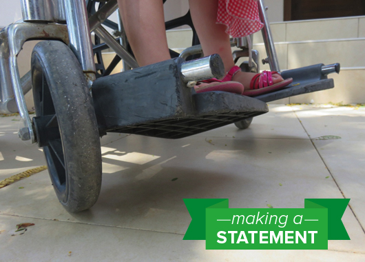 photo of feet in wheelchair