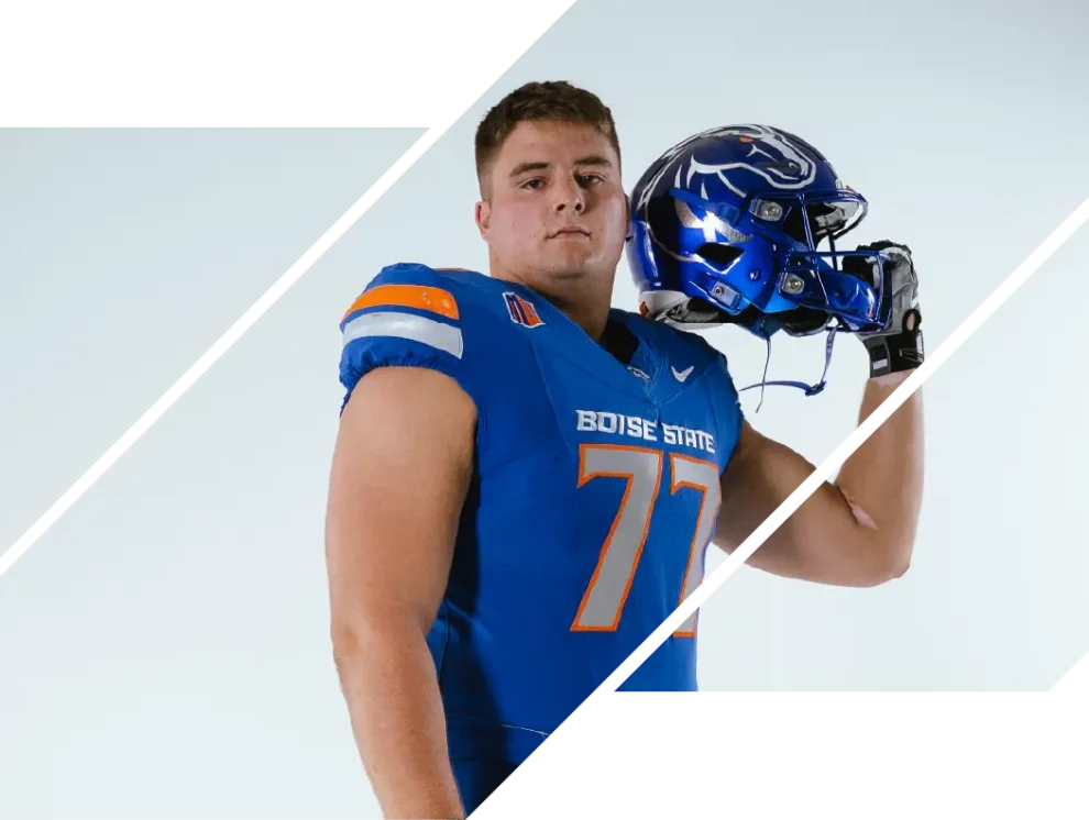 Kage Casey, the left tackle for Boise State Broncos.