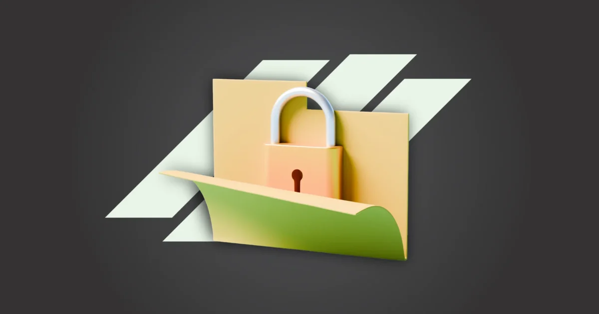 A lock inside a manilla folder, symbolizing the fees and interest associated with credit cards.