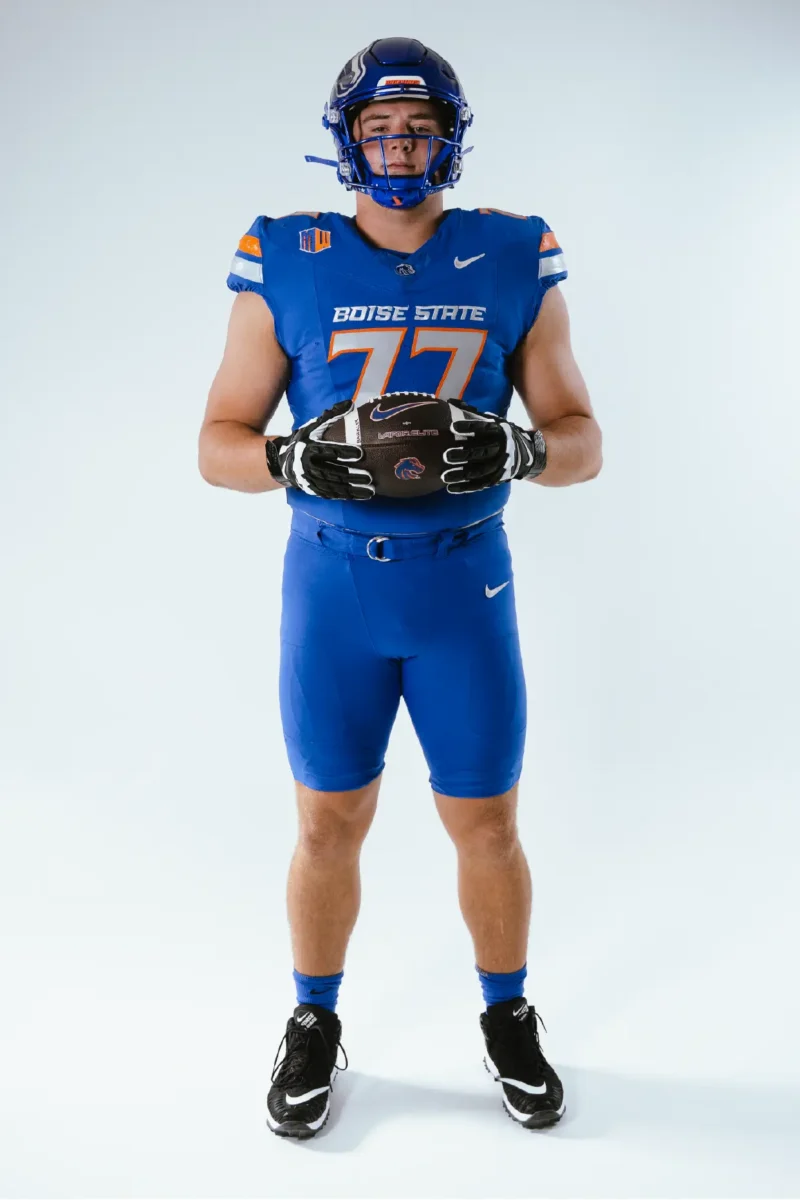 Kage Casey, the left tackle for Boise State Broncos.