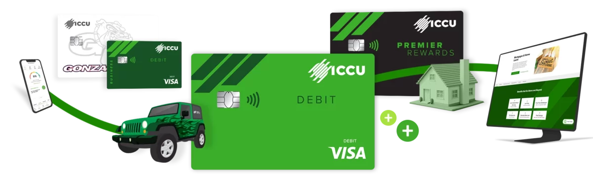 A visual graphic of ICCU products